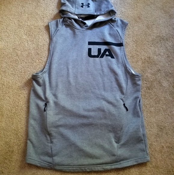 under armour mk1 terry sleeveless hoodie